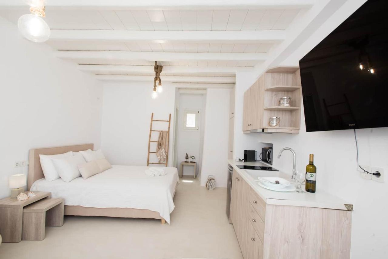 Apartament Gorgeous Studio In Cycladic Architecture Overlooking The Aegean Houlakia  Zewnętrze zdjęcie