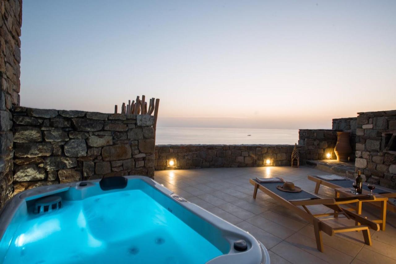 Apartament Gorgeous Studio In Cycladic Architecture Overlooking The Aegean Houlakia  Zewnętrze zdjęcie